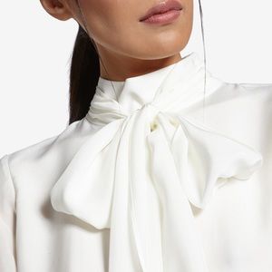 LOFT Floral Scarf Neck Blouse